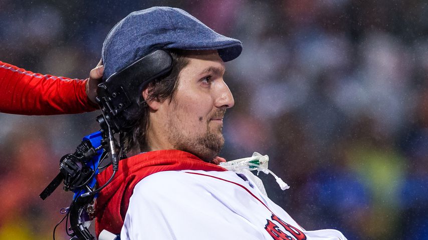 Pete Frates im Rollstuhl in Boston 2016