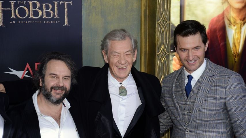 Peter Jackson, Ian McKellen und Richard Armitage, 2012