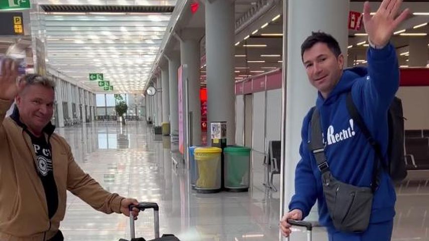 Peter Klein und Lucas Cordalis am Flughafen, 2022