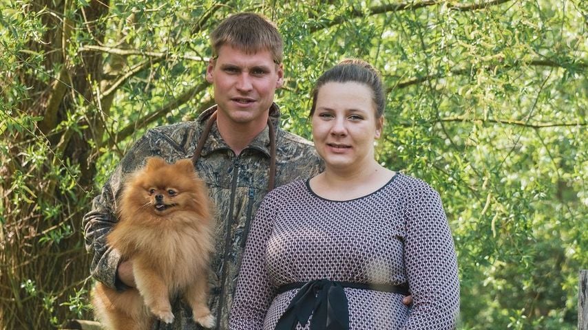Peter und Sarafina Wollny mit ihrem Hund