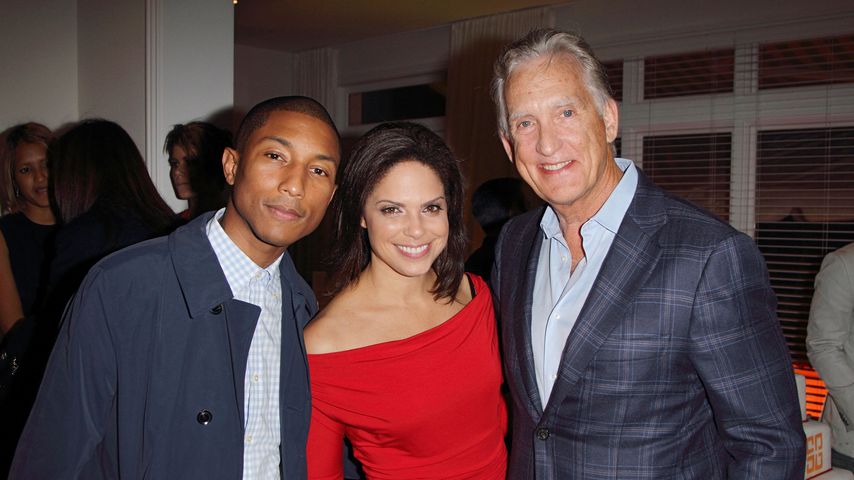 Pharrell Williams mit Soledad O'Brien und Don Browne