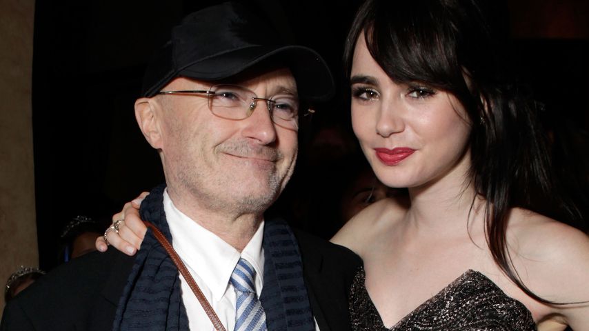 Phil Collins und seine Tochter Lily Collins im Jahr 2012