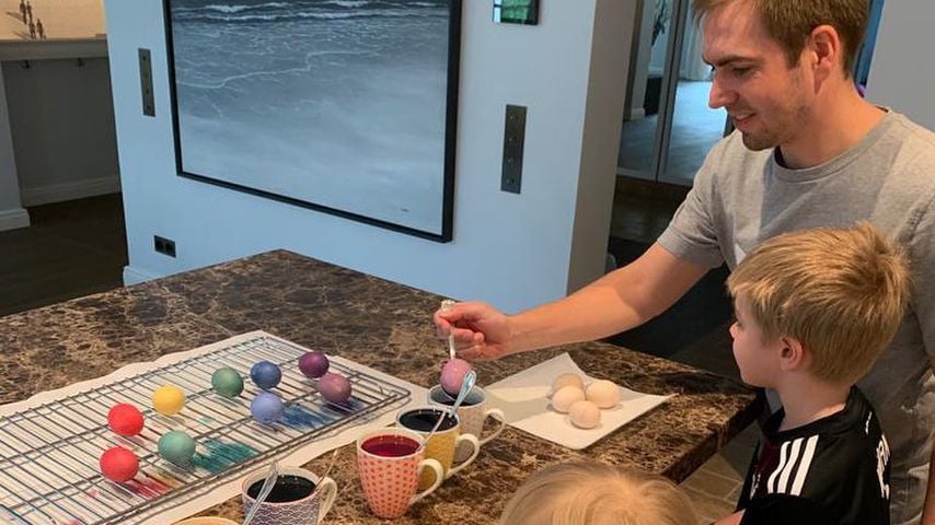 Superselten! Philipp Lahm postet Bild mit seinen Kindern