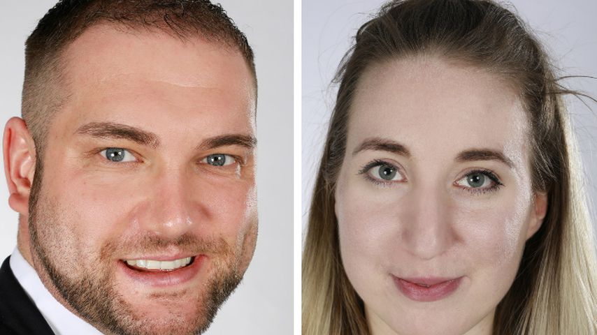 Collage: Philipp und Melissa, "Hochzeit auf den ersten Blick"-Pärchen, 2019