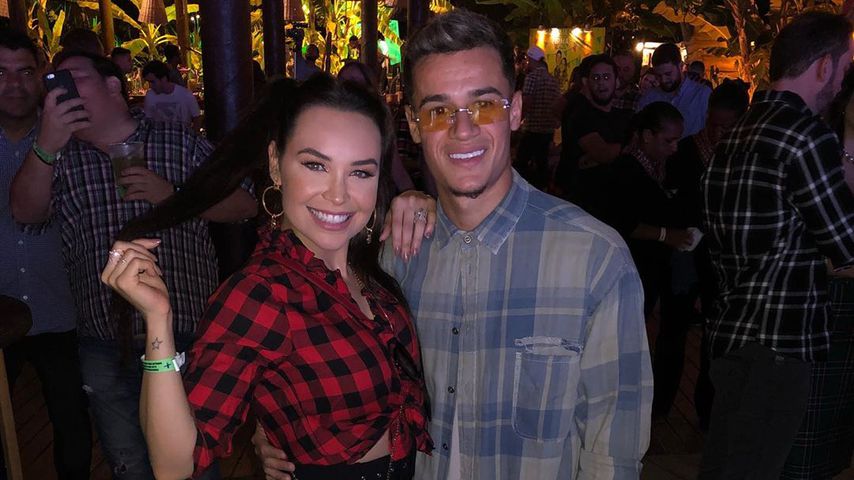 Philippe Coutinho mit seiner Frau Aine, Juli 2019