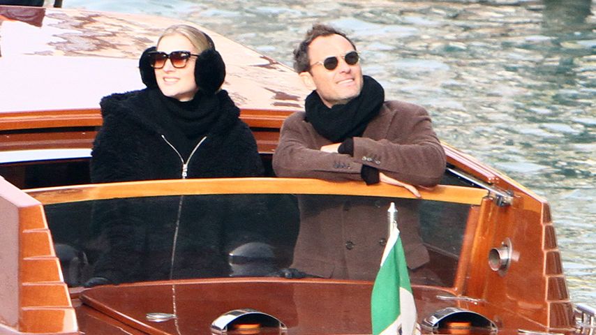 Phillipa Coan und Jude Law in Venedig im Januar 2019