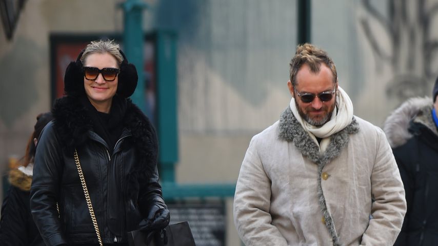 Phillipa Coan und Jude Law in New York