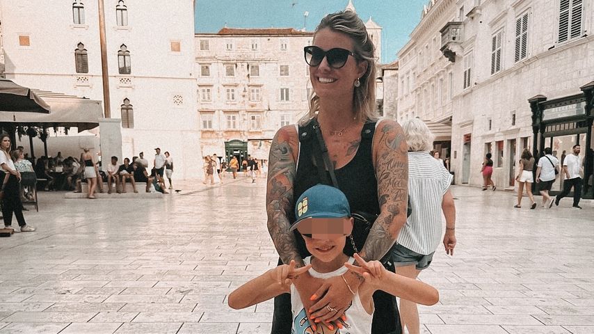 Pia Pillmann und ihr Sohn Henry im August 2021