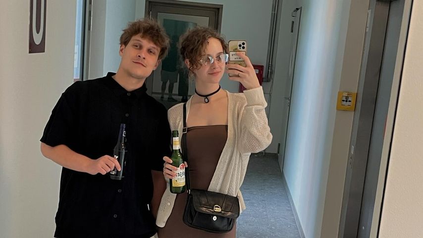 Pia Trümper und ihr Partner Dustin im Mai 2024