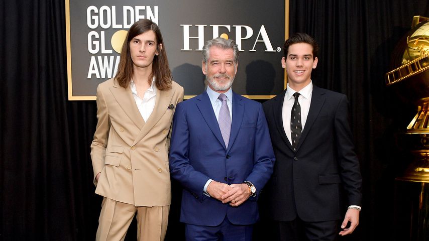 Pierce Brosnan mit seinen Söhnen Dylan und Paris Brosnan