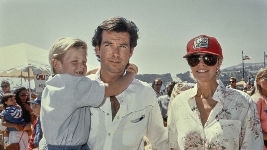 Pierce Brosnan und Cassandra Harris im September 1989 in Malibu