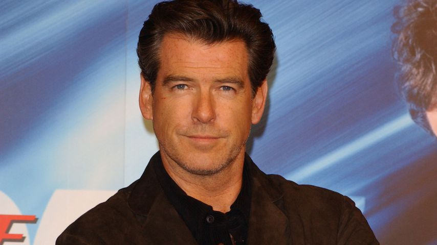 Pierce Brosnan bei der Promotion für seinen Film "Stirb an einem anderen Tag" 2002 in Barcelona