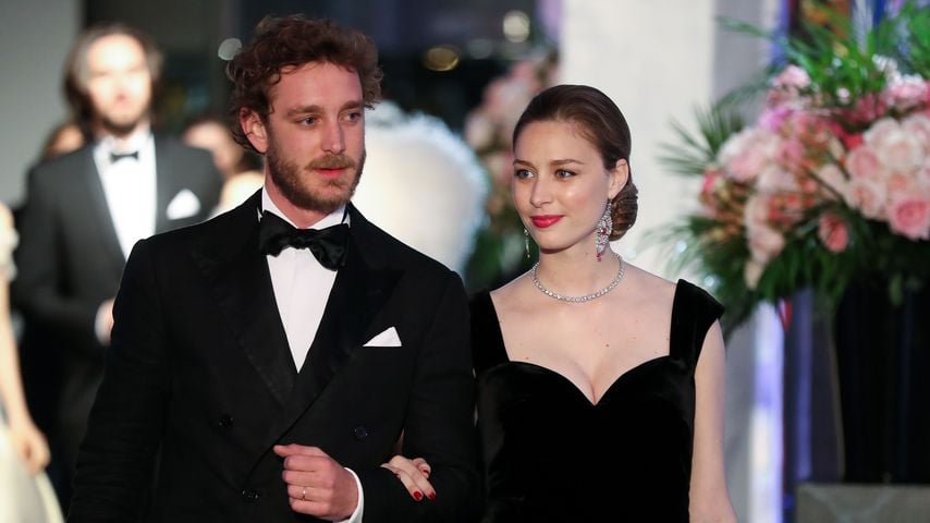 Pierre und Beatrice Casiraghi im März 2018 auf dem Rosenball in Monaco