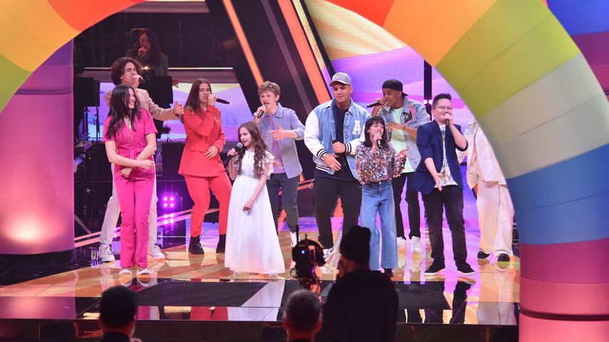 Piertro Lombardi mit den "The Voice Kids"-Finalisten