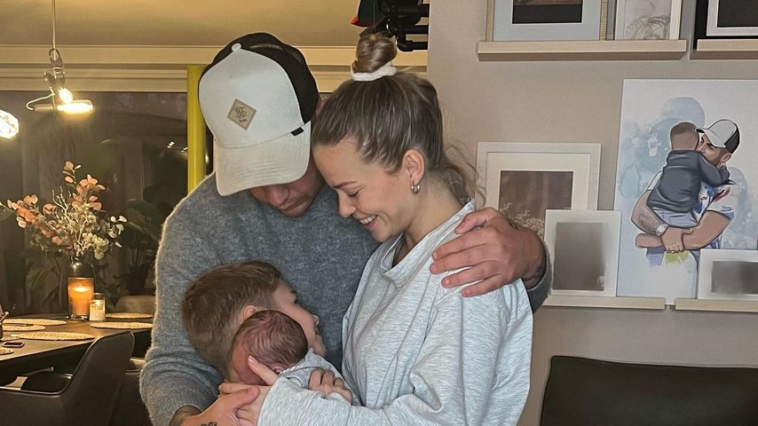Pietro Lombardi, Alessio Lombardi, Leano Romeo Lombardi und Laura Maria Rypa im Februar 2023