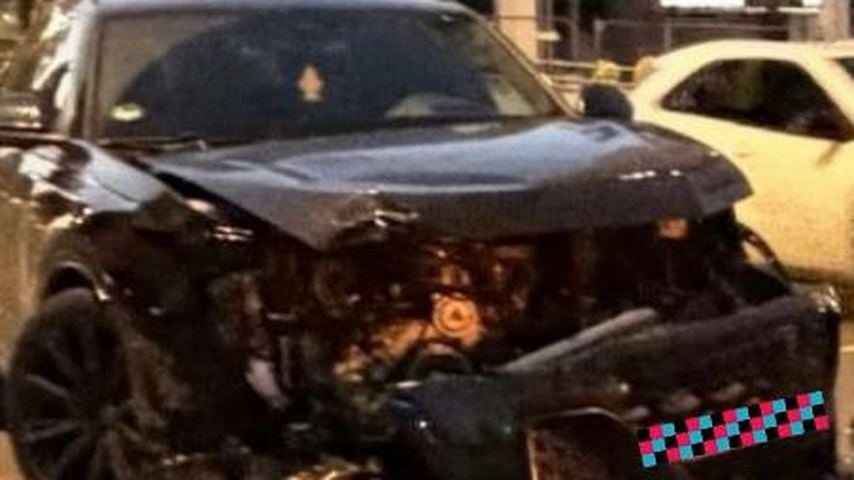 Pietro Lombardis Auto nach seinem Unfall