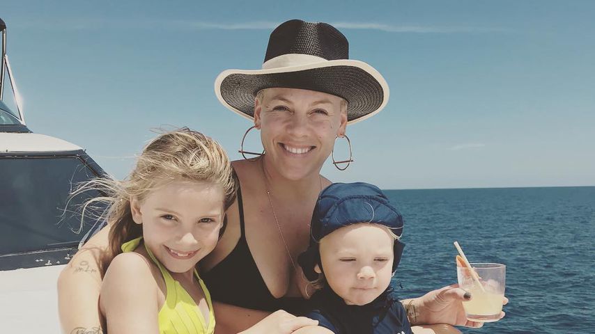 Pink mit ihren Kindern Willow und Jameson