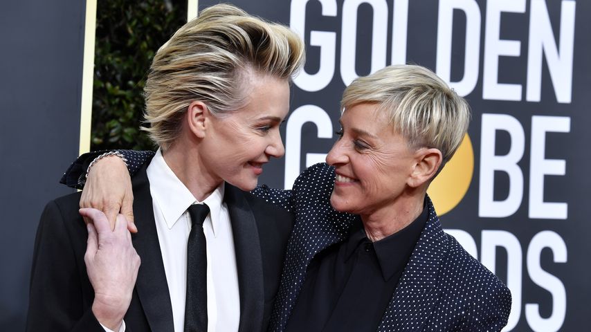 Portia de Rossi and Ellen DeGeneres bei den Golden Globes 2020