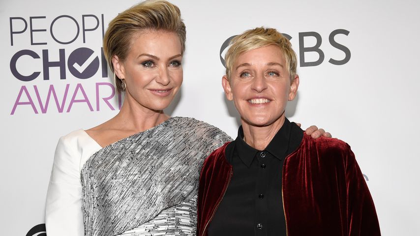 Portia De Rossi und Ellen DeGeneres bei den Peoples Choice Awards in L.A. im Januar 2017
