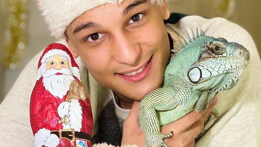 Prince Damien und sein Leguan Petro im Dezember 2020