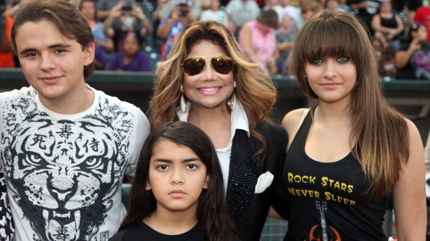 Prince Jackson, La Toya Jackson, "Blanket" Jackson und Paris Jackson, August 2012