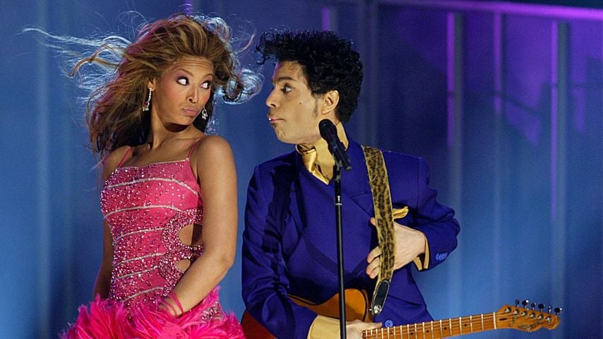 Auf einer Wellenlänge: Prince und Beyoncé harmonierten auf der Bühne der 46. Grammy Awards im Staples Center in Los Angeles, 8. Februar 2004
