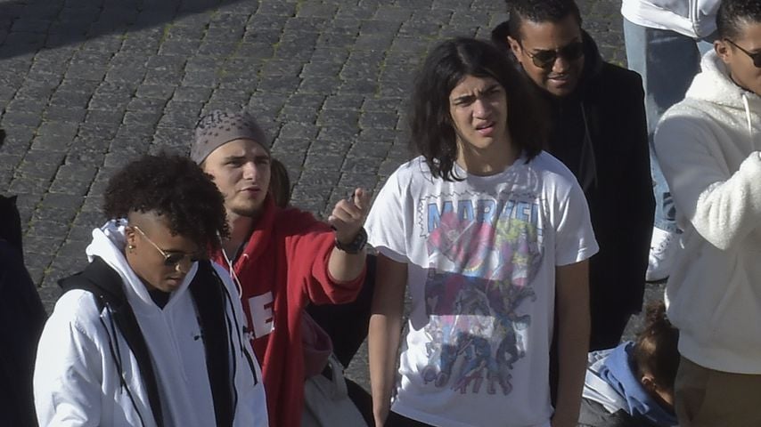 Prince und Blanket Jackson sowie einige Freunde in Rom