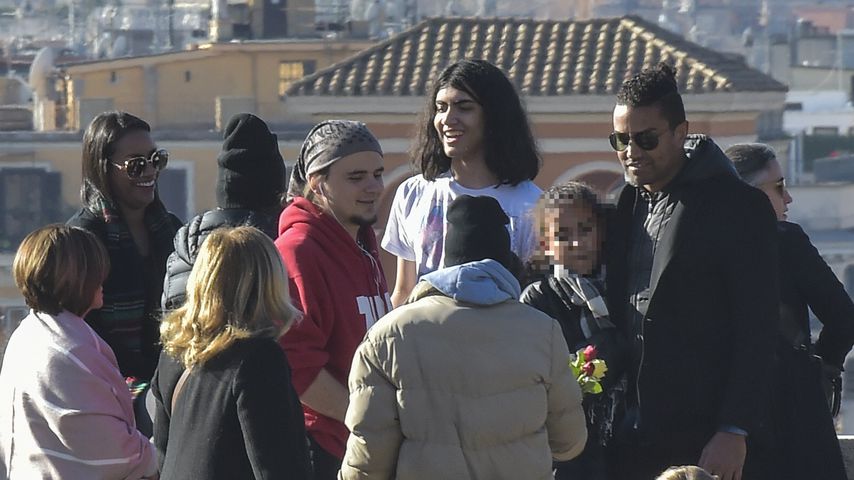 Prince und Blanket Jackson (m.) beim Sightseeing in Rom