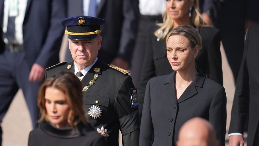 Prinz Albert II. von Monaco und Prinzessin Charlène von Monaco bei der Trauerfeier für König Harald V. in Oslo