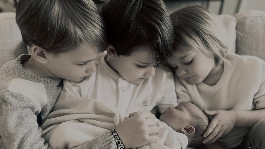 Prinz Alexander, Prinz Gabriel und Prinz Julian mit Prinzessin Ines, Februar 2025