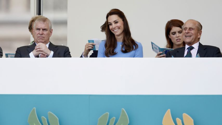 Prinz Andrew, Herzogin Kate und Prinz Philip beim "The Patron's Lunch", 2016