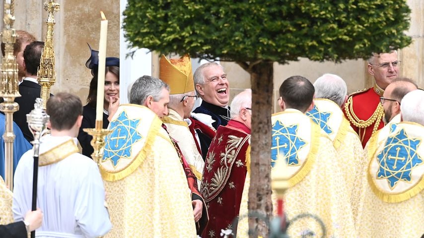 Prinz Andrew während der Krönung von König Charles III.