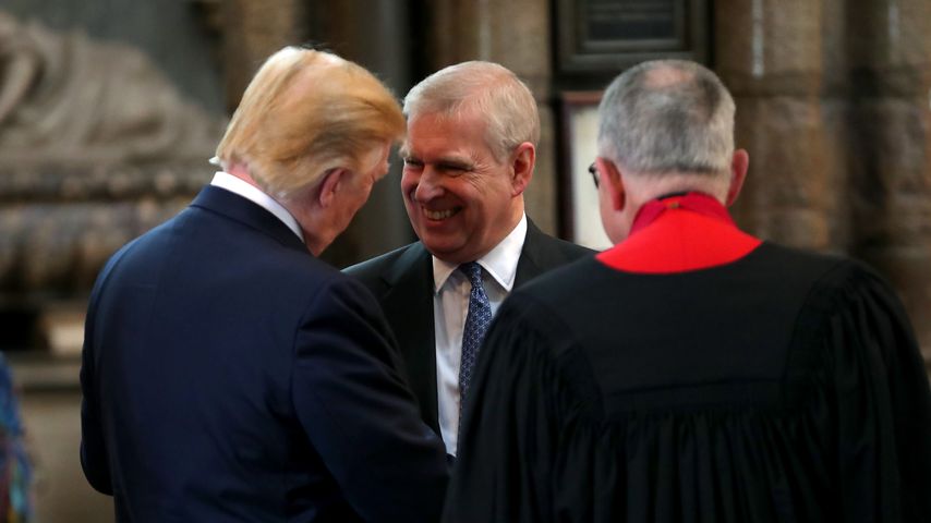 Donald Trump und Prinz Andrew in der Westminster Abbey, 2019