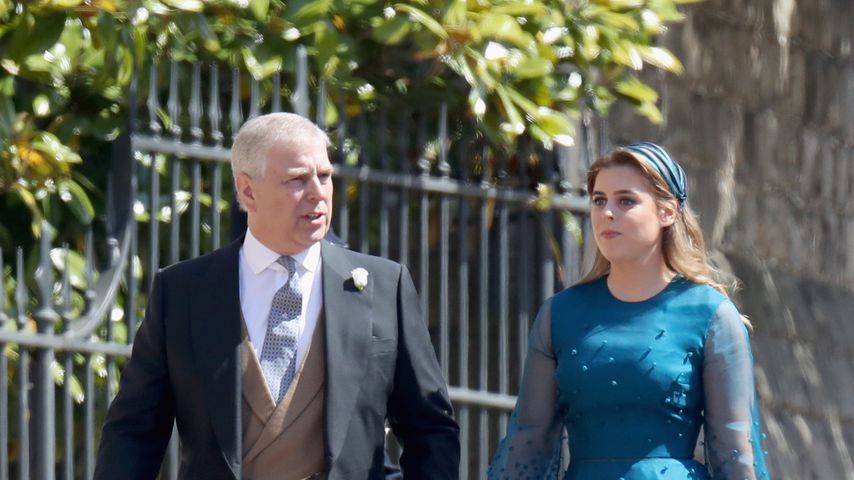 Prinz Andrew und Prinzessin Beatrice bei der Hochzeit von Prinz Harry und Herzogin Meghan
