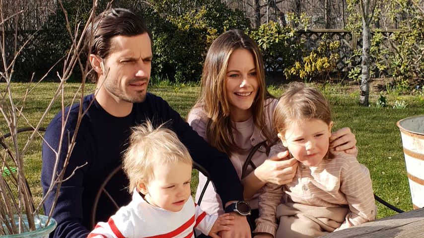 Prinz Carl Philip und Prinzessin Sofia mit ihren Kindern an Ostern 2020