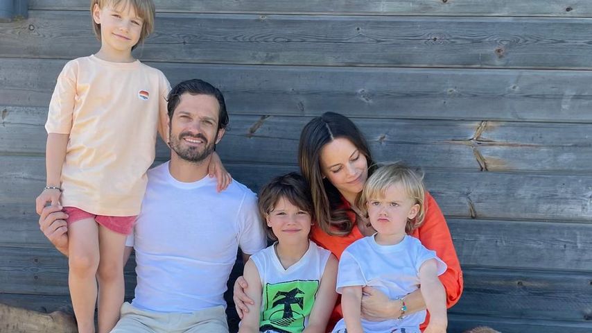 Prinz Carl Philip und Prinzessin Sofia und ihre drei Söhne