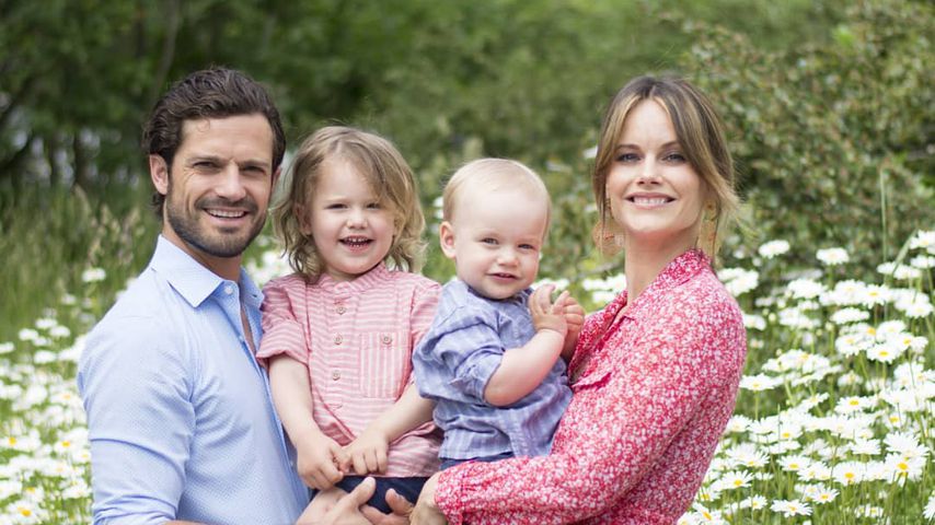 Prinz Carl Philip und Sofia mit den Prinzen Alexander und Gabriel