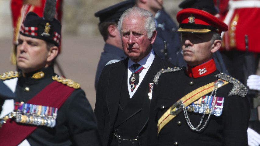 Prinz Charles am Tag von Prinz Philips Beerdigung