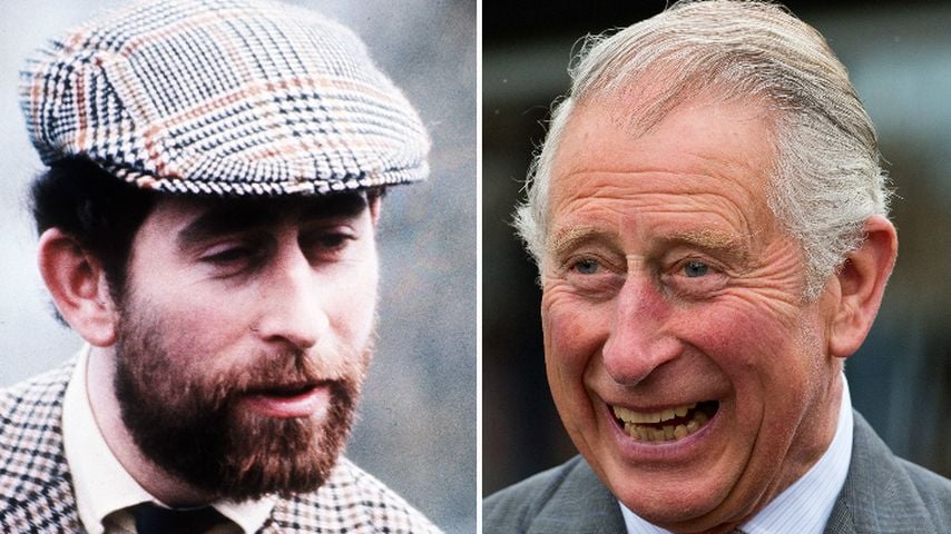 Collage: Prinz Charles mit und ohne Bart