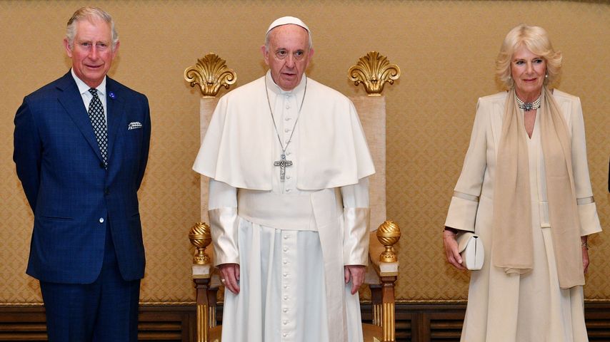 Prinz Charles, Papst Franziskus und Prinzessin Camilla, April 2017