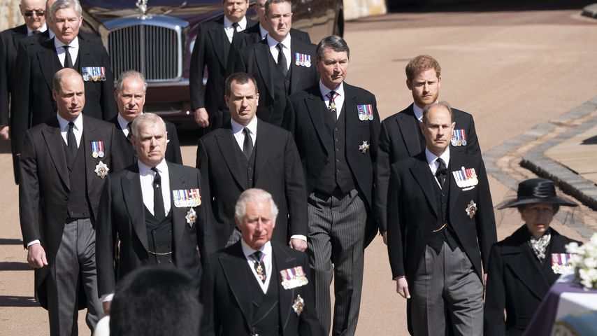 Prinz Charles, Prinzessin Anne, Prinz Andrew, Prinz Edward, Prinz William und Prinz Harry