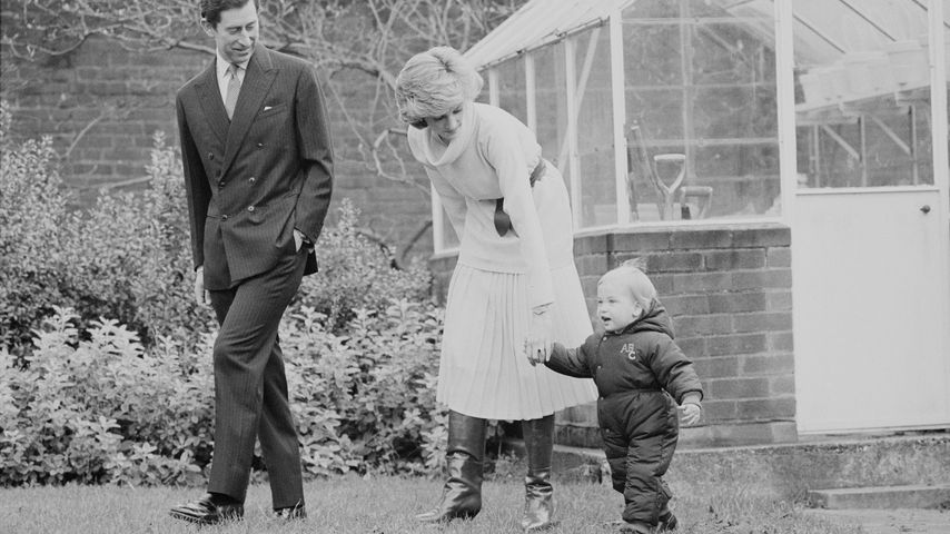 Prinz Charles, Prinzessin Diana und Prinz William im Dezember 1983