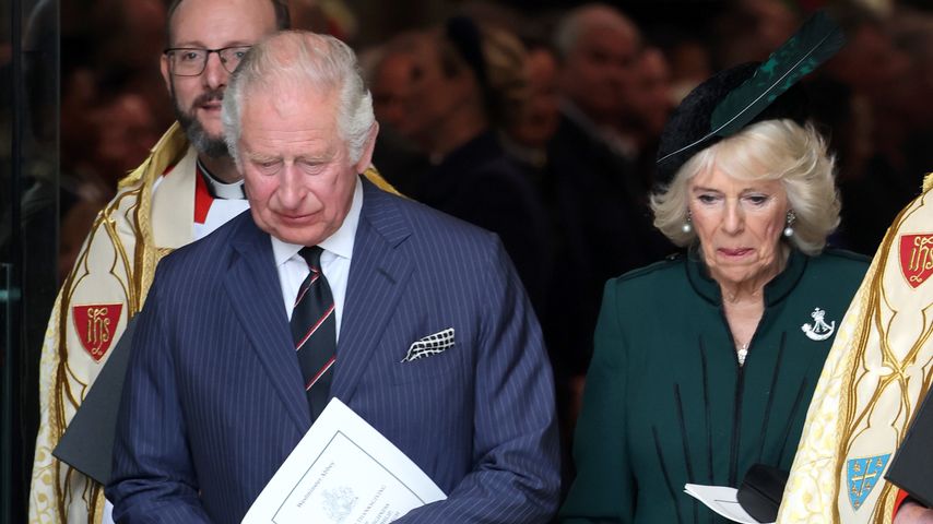 Prinz Charles und Camilla Parker Bowles bei Prinz Philips Gedenkgottesdienst im März 2022