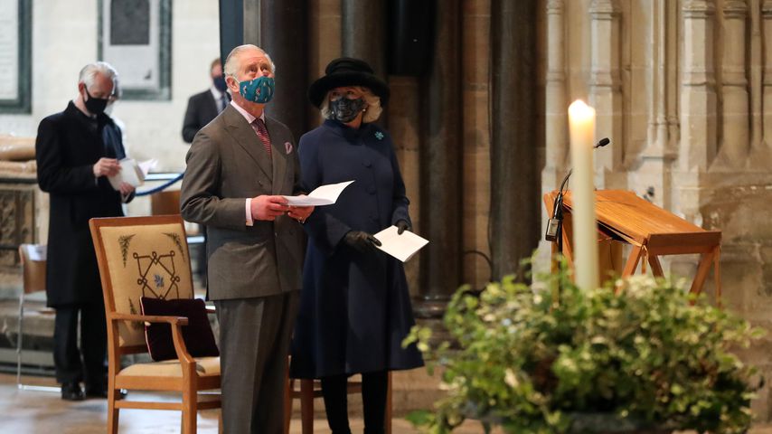 Prinz Charles und Herzogin Camilla in der Salisbury Cathedral im Dezember 2020