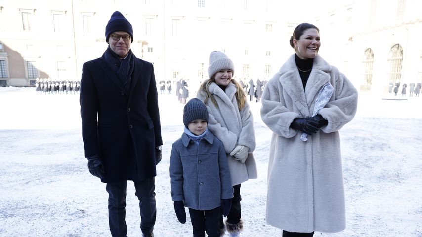 Prinz Daniel, Prinz Oscar, Prinzessin Estelle und Kronprinzessin Victoria im März 2023