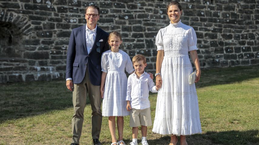 Prinz Daniel, Prinzessin Estelle, Prinz Oscar und Kronprinzessin Victoria im Juli 2021