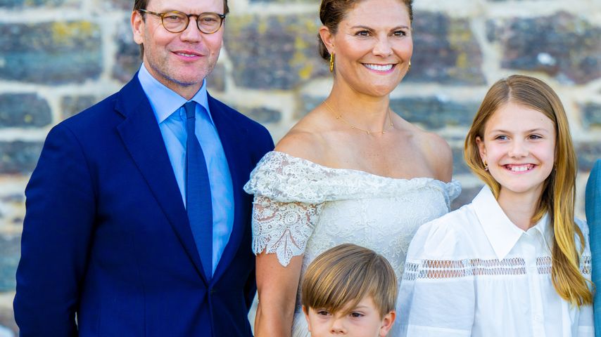Prinz Daniel, Prinzessin Victoria, Prinz Oscar und Prinzessin Estelle im Juli 2023