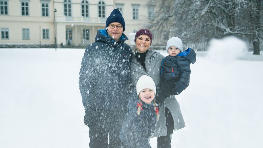 Prinz Daniel, Prinzessin Victoria, Prinzessin Estelle und Prinz Oscar beim Weihnachtsgruß, 2017