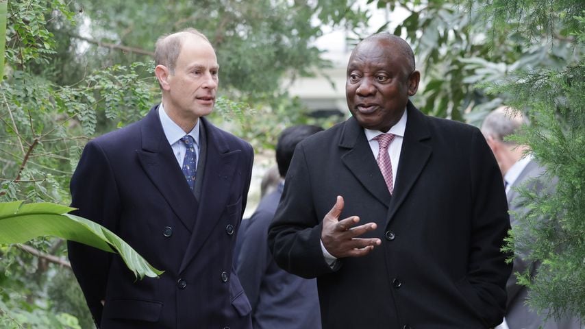 Prinz Edward und der südafrikanische Staatspräsident Cyril Ramaphosa