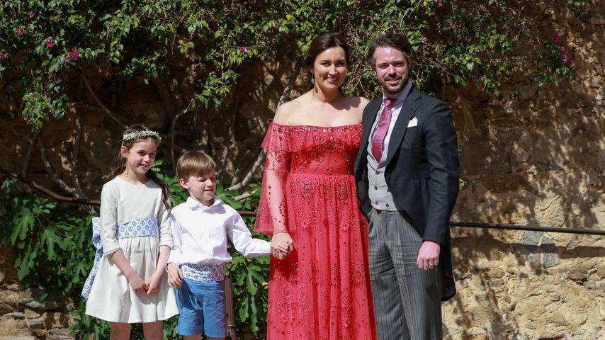 Prinz Félix von Luxemburg und Prinzessin Claire mit Tochter Amalia und Sohn Liam
